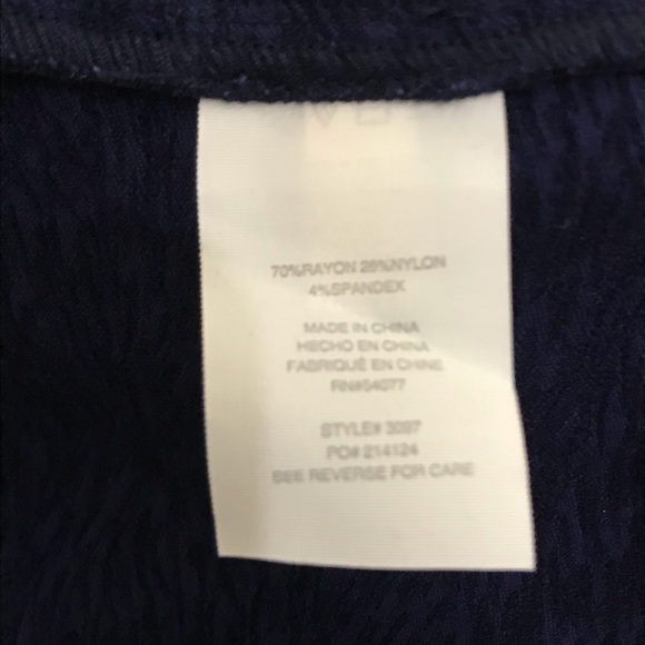 CAbi Blue Embossed Skirt - Picture 7 of 8